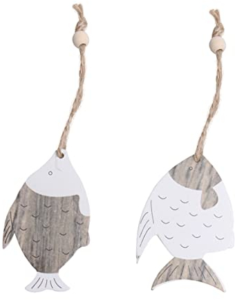 Fischförmiger Hängeschmuck im Graffiti Stil, 4 Stück