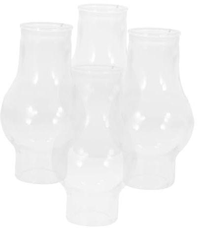 PRETYZOOM 4 Stück Glas Öllampenschirme aus Glas für Kleine Kerosinlampen Praktische und Dekorative Öllampenabdeckung im Vintage Stil für Haushalt