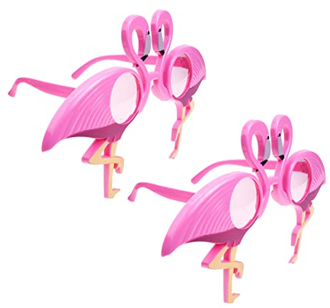 SAFIGLE 4paare Flamingo Partybrillen Lustige Eyeglasses Für Hawaii Themenfeiern Kostümpartys Und Tragbare Partyaccessoires Für Erwachsene