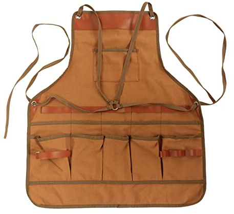 Delantal ajustable para parrillas de barbacoa, delantales de trabajo de lona de algodón con bolsillos, para tienda, jardín, restaurante