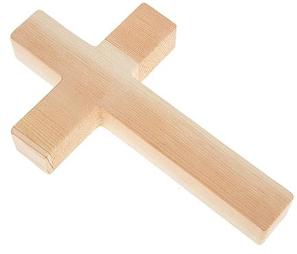 Amosfun Christian Cross Wall Hanging Religious Decor Wooden Cross Adorn Home Decor Present