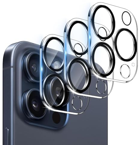 CULEO Protectores para objetivos de teléfonos móviles,Paquete de 3 protectores de lente de cámara para iPhone 16 Pro de 6,3 pulgadas y iPhone 16 Pro Max de 6,9 ​​pulgadas