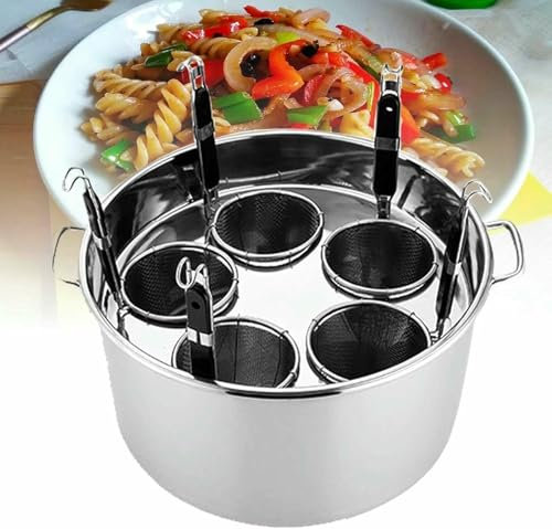 LYJYUJIE Pasta -Topf, Topf Für Multifunktionale Edelstahlpaste Mit Siebkorb, Heimküchen -Spaghetti, Kommerzielles Kochwerkzeug, Restaurator ~//