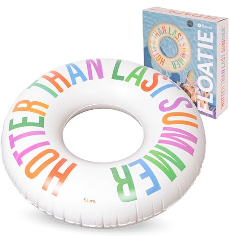 Fisura – Uppblåsbar badring hotter than last summer” med en diameter på 120 cm och säkerhetsventil för snabb uppblåsning och tömning. Perfekt för pool och strand.