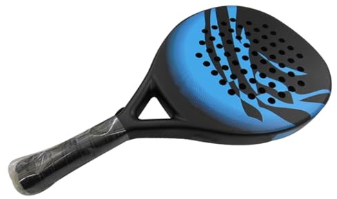 Paddle Ball Racquets, Beach Racket Tennis Set 18.5x10.43x1.5 inches, Carbon Fiber Shock-Resistant Design, Black/Blue 2-Pack, Outdoor Sports for Adults Women Men Beginners