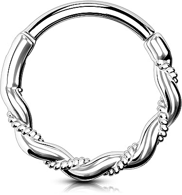 OUFER Body Piercing Helix Tragus Daith Hoop Earring Ring 16G 316L Stainless Steel Rook Septum Piercing Jewellery Cartilage Earring Hoop Ring