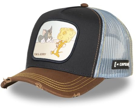 Capslab Tom e Jerry Blu Marrone Berretto da Camionista Regolabile