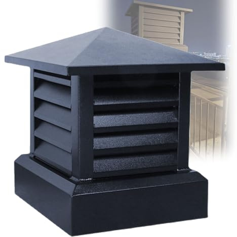 YJSGHRHL Remate de Chimenea de aleación de Aluminio, Cubierta de Chimenea de Lluvia for Techo, sombrerete de Chimenea con protección contra Animales, remates Cuadrados for chimeneas(25cm)