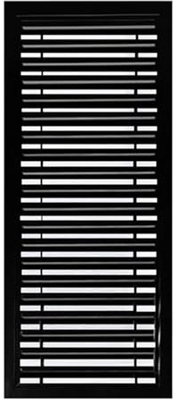 Rejilla de ventilación de aluminio para armarios, cubierta de escape rectangular para armario, baño y estufa, ventilación de metal duradera para techo y suelo, color negro (60 x 90 cm)