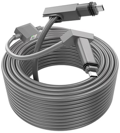 Fafeicy Cable de Repuesto para Gen 2, Construcción de Goma, Conexión Estable, Adaptador Ethernet Incluido, 75 Pies para Antena Parabólica Gen 2