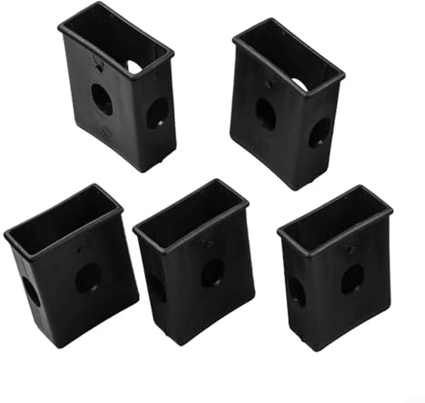 Juego de 5 convertidores de manga de tubo cuadrado, ideal para equipos de fitness, adapta tubos de 40 x 80 mm a 30 x 70 mm