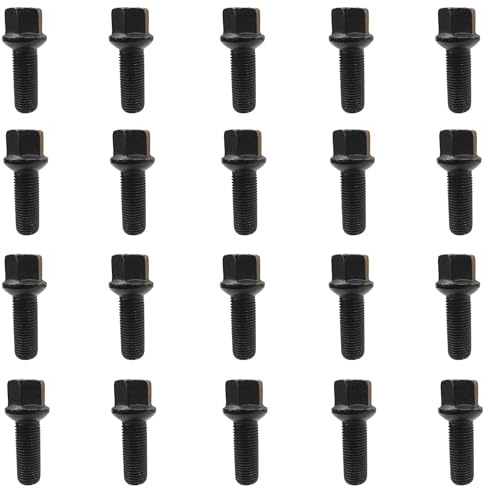 TRACER 20x Wheel bolts M14x1,5 ball seat R14 27mm | HEX 17mm compatible with Mercedes-Benz A 176 A 177 B 242 B 246 B 247 C 204