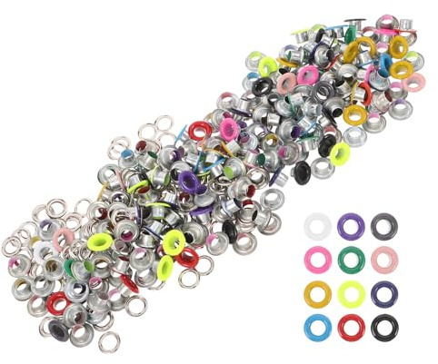 PLAFOPE 200 Sets Teiliges Bunte Metallösen mit Schutzringen und Nietenzange für Schuhe Kleidung Basteln Vielseitiges DIY Kit für Schuhreparatur und Dekoration