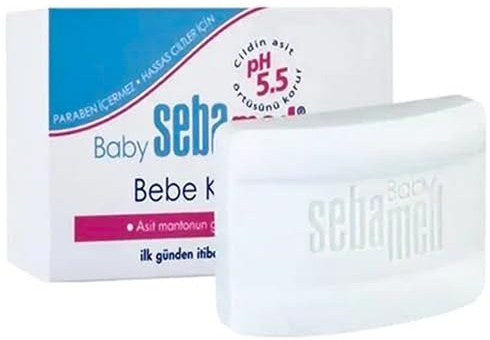 Sebamed Baby Cleansing Bar 100g, pH 5.5 Soap for Sensitive Baby Skin, Paraben-Free Dermatologist Tested Gentle Cleanser for Newborns, Infants & Toddlers, Daily Use Baby Bath Soap