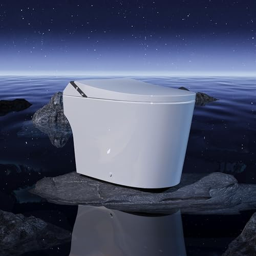 DeerValley Smart Toilet with Bidet Built in One Piece Bidet Toilet with Auto Open/Close Bubble Wash Dual Flush Foam Shield Pump Assisted Heated Seat Dryer Auto Deodorizing ADA Comfort Height DV289-PRO