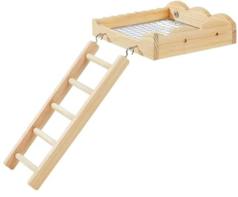 Escalera para Jaula de Aves,Gimnasio de Madera con Escalera de Escalada | Gimnasio de Actividad para Pájaros,para Periquitos, Ninfas, Agapornis, Canarios, Jilgueros, Hurones, Chinchillas, Hámsters