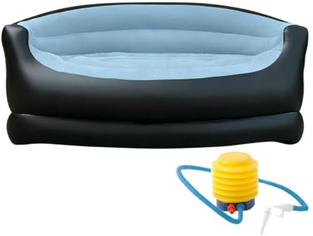 Uppblåsbar Soffa för Camping Portabel Hopfällbar Bekväm | Blåsbar Soffa för Vuxna För Vardagsrum Sovrum Utomhus Camping Resa TrädUteplats Vuxna Barn