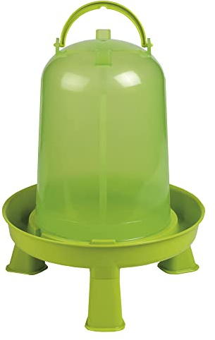 Kerbl Plastdrycker med fötter med handtag och bajonettstängning, för fjäderfä (kyckling/kycklingar/ankor) grön (5,0 l)