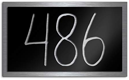 Premium Designer Hausnummer aus Edelstahl | viele Farben: Anthrazit - Grau - Schwarz - Weiß - Rot | Rostfrei & wetterfest - individuell - Hausnummernschild zwischen klein L und groß XXL wählbar