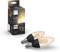 Philips Hue White E14 Kerze Doppelpack Filament 2x300lm, warmweißes Licht, dimmbar, steuerbar via App, kompatibel mit Amazon Alexa (Echo, Echo Dot)