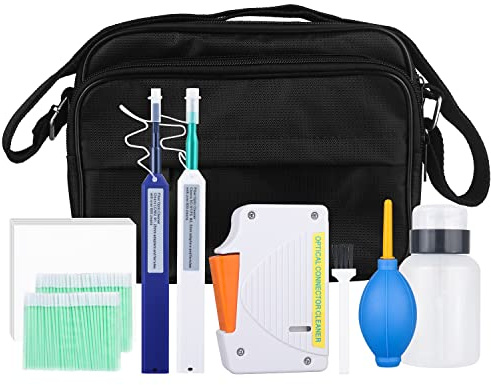 Duogalia Reinigungsset für Glasfaser-Steckverbinder mit 1,25 mm/2,5 mm Reinigungsstiften und Kassette für SC/FC/ST/LC/MU-Steckverbinder