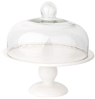 XOOPIT Copertura per Alimenti, Campana Coperchio Microonde,Alzata Frutta Tavolo da Dessert, Copertura Cupola in Vetro Facile da Pulire Copertura Trasparente Antipolvere E Copertura per Alimenti Fre