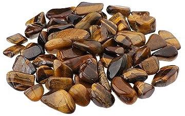 NKlaus 300g Tigerauge Edelstein 25-35 mm Heilsteine Goldbraun Mineral Quarz Dekoration 14677