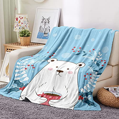 EHOMERY Kuscheldecke Groß Tich Decken Profi Kuscheldecke Decke Orientalisch Tragen Landschaft Camping-Decke Dekorative Weiche Kuscheldecken Blau 130x100cm