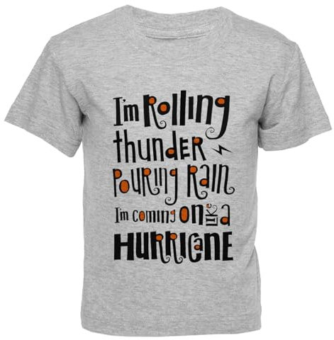 Hells Bells Kinder T-Shirt Grau Jungen Mädchen Rundhals Leicht Beiläufig Kurzarm Kid's Boy's Girl's Crew Neck Grey