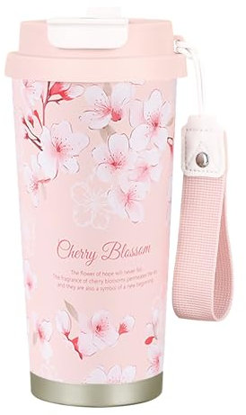 EACHPT Tazza Termica da Caffè 500ml,Thermo Coffee Mug to Go in Acciaio Inossidabile Senza BPA,Borraccia Caffe Ermetica Portatile per Caldo e Freddo,Coffee Cup da Viaggio con cannuccia nascosta