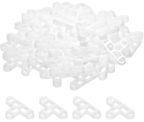 sourcing map Fliesen-Abstandshalter, 10 mm, Hartplastik, T-Typ, Fliesen, Abstandshalter, Installation, Keramik-Abstand-Clips für Wand, Boden, 100 Stück