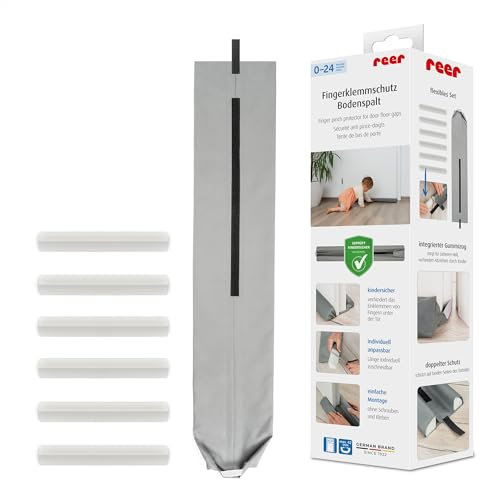 reer Fingerklemmschutz für Bodenspalt | Schutz vor eingeklemmten Fingern | einfache Montage & universell einsetzbar |robust und sicher | Grundausstattung für mehr Kindersicherheit