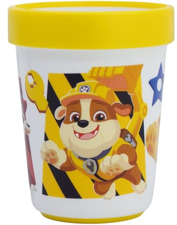 Stor Tvåfärgad återanvändbar barnmugg med halkfri bas från Paw Patrol