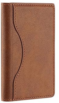 XFSRG Porte Carte Magnetique PU Magnet Portefeuille Contient 6 Cartes Accessoire Telephone Porte Carte Bancaire Magnetic Card Holder Support pour Téléphone Portable(Marron)