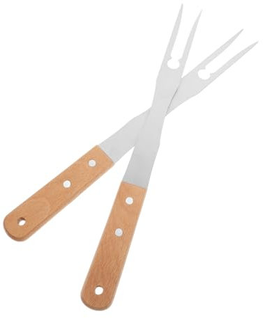 Sosoport 2 Pezzi Fork Barbecue a Manico Lungo Forchetta Per La Pasta Per Cucinare Forchetta a Mano Forca Da a Tre Punte Servire Forchette Grandi Forchetta Acciaio Inossidabile