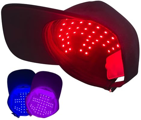 Bonnet de croissance des cheveux LED avec lumière infrarouge, appareil de soins capillaires rechargeable pour homme et femme, chapeau de luminothérapie portable pour usage domestique