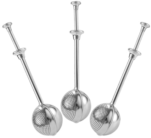Zerodeko Lot de 3 Saupoudreurs à Sucre Glace en Acier Inoxydable Tamis à Farine à Mailles Fines Distributeurs Portables pour Pâtisserie la Cuisine et Épices Dosage Précis et Nettoyage