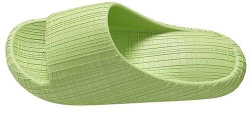 Badpantoletter dam, halkfria ränder, molnskor, ergonomisk badpantolett, badrum, badpantolett, casual, strandskor för hemmet, strand, pool, badtofflor, supermjuka sandaletter, Grön, 40 EU