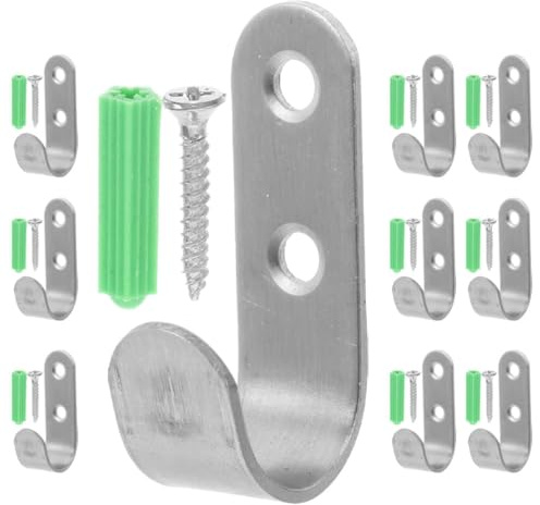 EXAOMBLE Set 10 Ganci per Teloni Rimorchio in Metallo Resistente, Ganci da Parete per Reti da Carico, Accessori Industriali per Garage e Coperture Impermeabili, Installazione Rapida