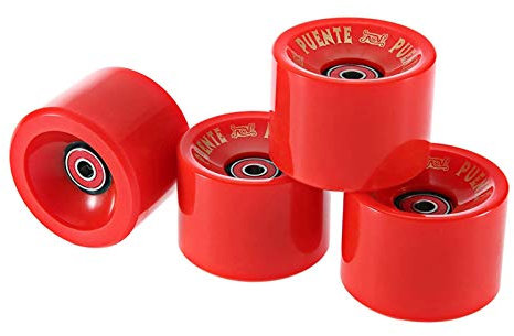 JHKJ Longboard Skateboard Wheel 4 Stück/Set Outdoor Classic Langlebige 80A PU Cruiser Skateboard Wheels Ersatzräder für Jedes Terrain Rollen Longboard Ersatz Rader,Rot