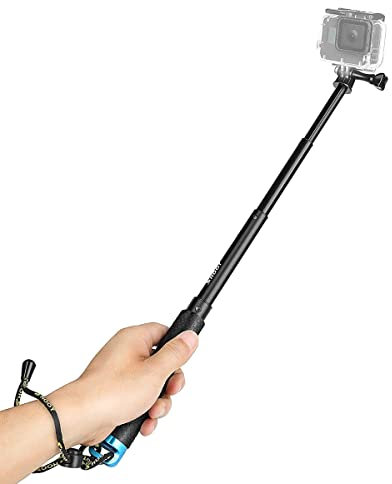 YIDOBLO Monopod Teleskopstange für GoPro Hero 6/Hero 5/4/3+/3 SJ4000 SJ5000 SJ6000 Action-Kameras, Aluminiumlegierung, 48,3 cm