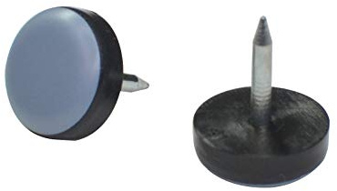 JAVOUKA, Teflon, feltrini per sedie con chiodo per piastrelle, pavimenti in legno duro, laminato, 20 pezzi (15 mm)