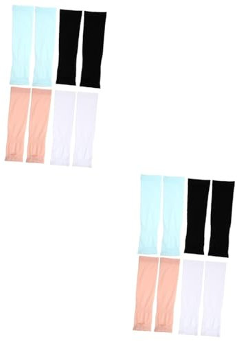 Kisangel 2 Sets Elastische Kinder-eismanschetten Kühlende Armabdeckungen Für Die Sonne Im Freien Einfaches Design Nicht Streifend Zum Wandern Laufen 4 Paar * 2