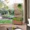 casa.pro Jardinière Brise-Vue avec 4 roulettes Dont 2 avec Freins Cloison de Séparation Paravent avec Bac à Fleurs Acier Galvanisé 190 x 82 x 38 cm Marron