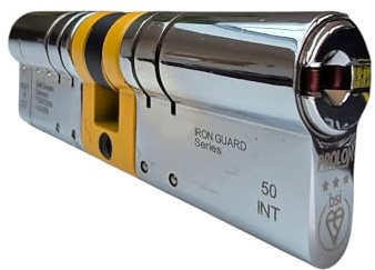 Prolox Evolved Double Euro Cylinder – 3 Star British Standard TS007 – Sold Secure Diamond Rated – High-Security 17-Pin Magnetic Mechanism – Non-Handed Chrome Finish (35/35)
