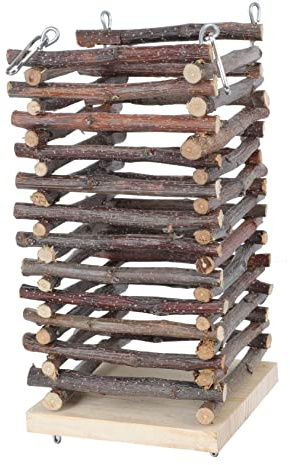 VICASKY Kaninchenfutterspender aus Holz Futterkorb Futterständer Tierbedarf Korb Multifunktional Platzsparend Leicht zu Reinigen