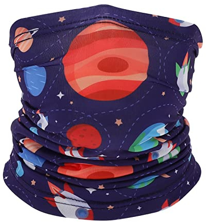 Ansiktssjal för barn Halsduk Solsäker Mjuk Bekväm Andas för utomhuscykling Löpning Sport Kemisk fiber tillverkad (Star Sky Pattern)