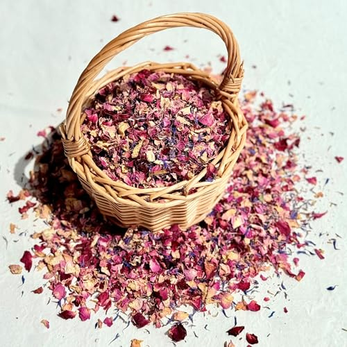 Blaue Kornblume, Burgunderrose, Rosa Rose, Lavendel & Rosmarin - 1 Liter - Natürliches, biologisch abbaubares Blütenblattkonfetti - Besuchen Sie unseren Shop für ein komplettes Sortiment (11)