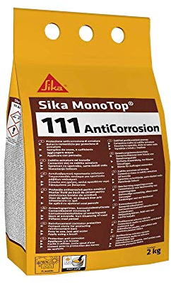 Sika - Sika Monotop 111 Anticorrosion, Grigia verde - Malta cementizia fluida - Protezione anticorrosiva delle armature e ponte adesivo - 2kg