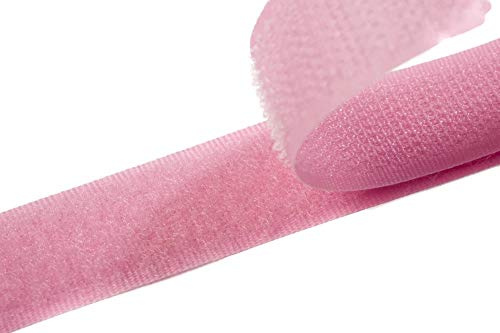 Klettband zum Nähen rosa (08), 4 Meter, 20mm breit Flausch & Haken